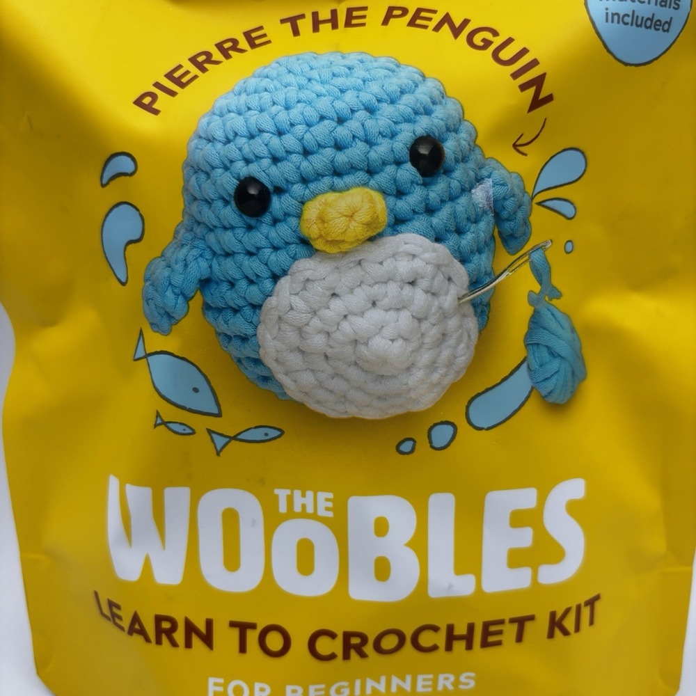 Woobles Pierre The Penguin Learn to Crochet Kit Open Complete/Unused Beginner